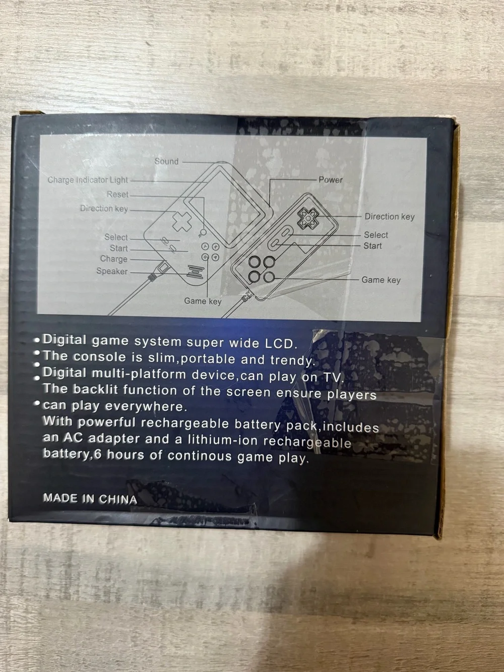 Factory Sealed Large Screen Mini Handheld LCD Retro Game Console TV Out Black